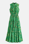 MIDI GREEN FLORAL DRESS