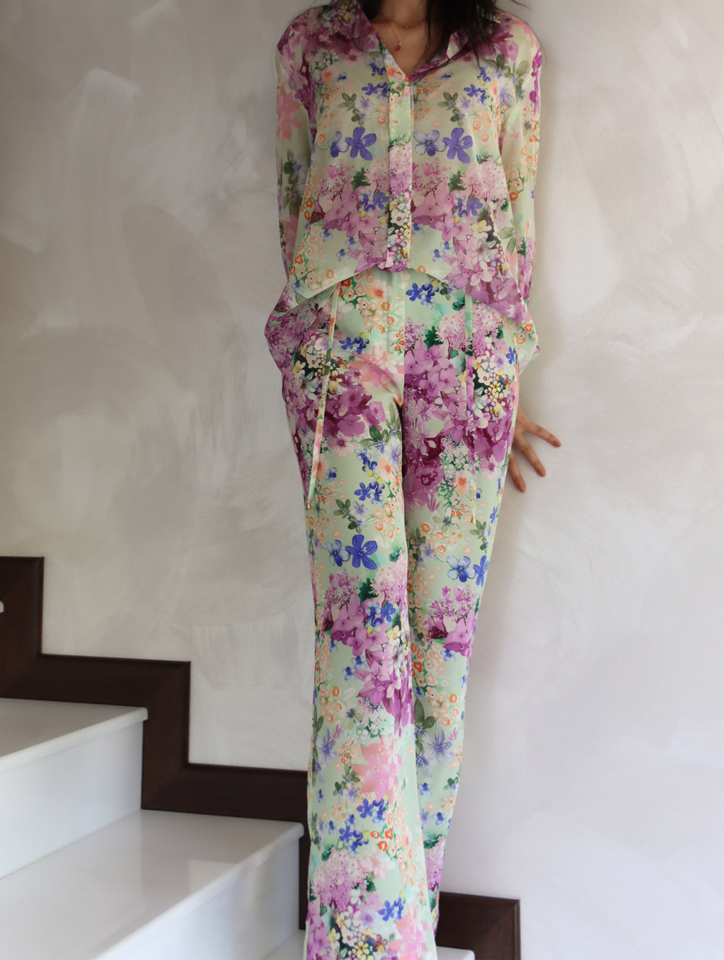 SHIRT AND PANTS FLORAL SET