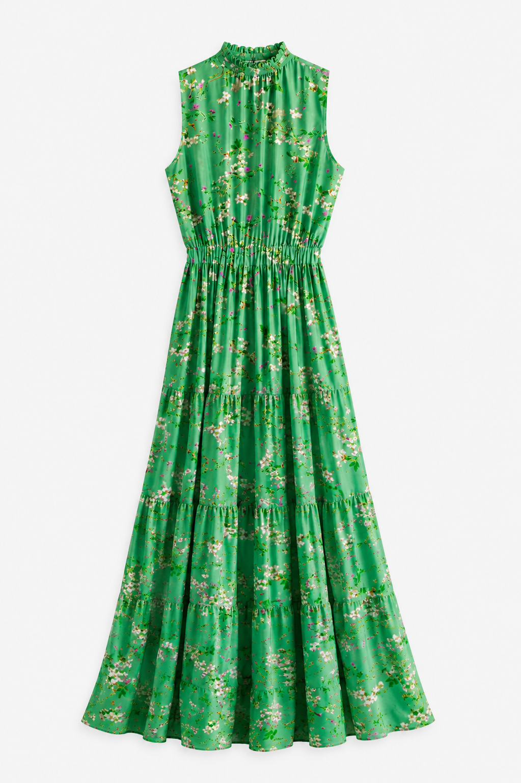 MIDI GREEN FLORAL DRESS