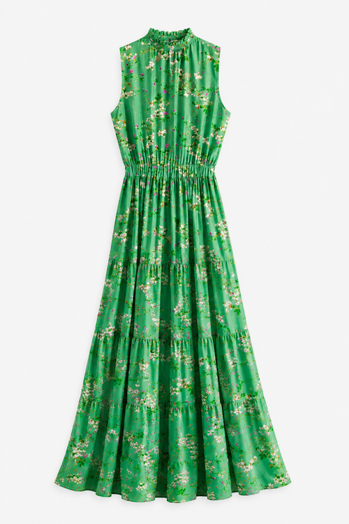 MAXI GREEN FLORAL DRESS