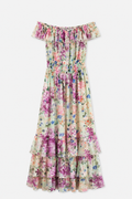 MIDI GREEN FLORAL DRESS