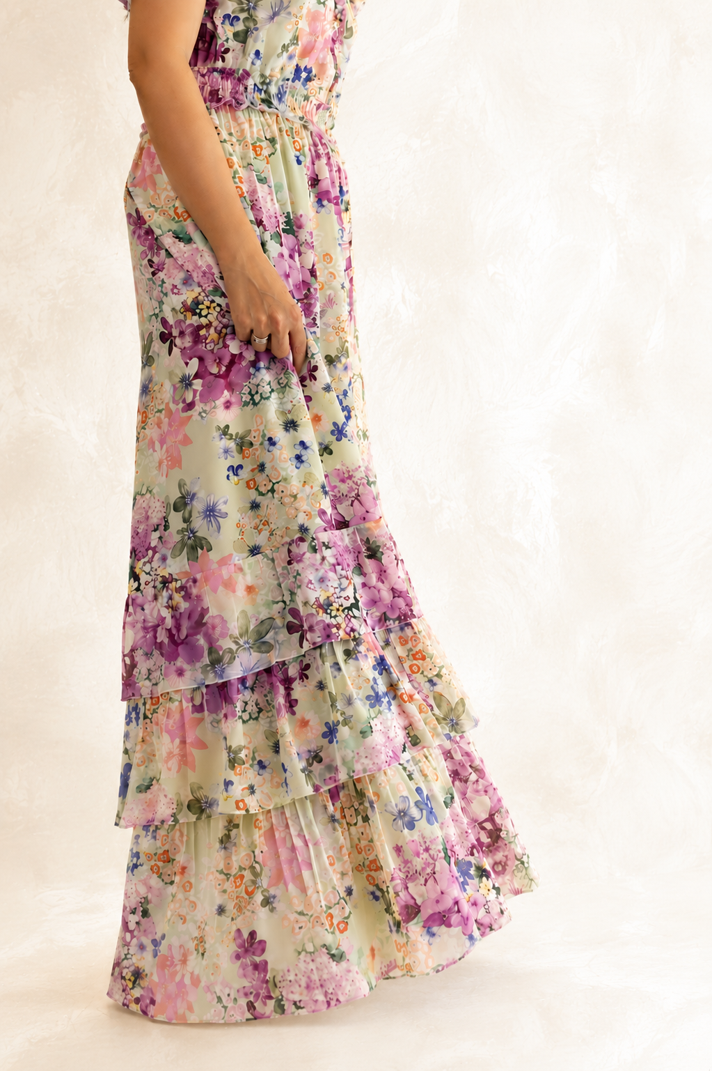 MAXI GREEN FLORAL DRESS
