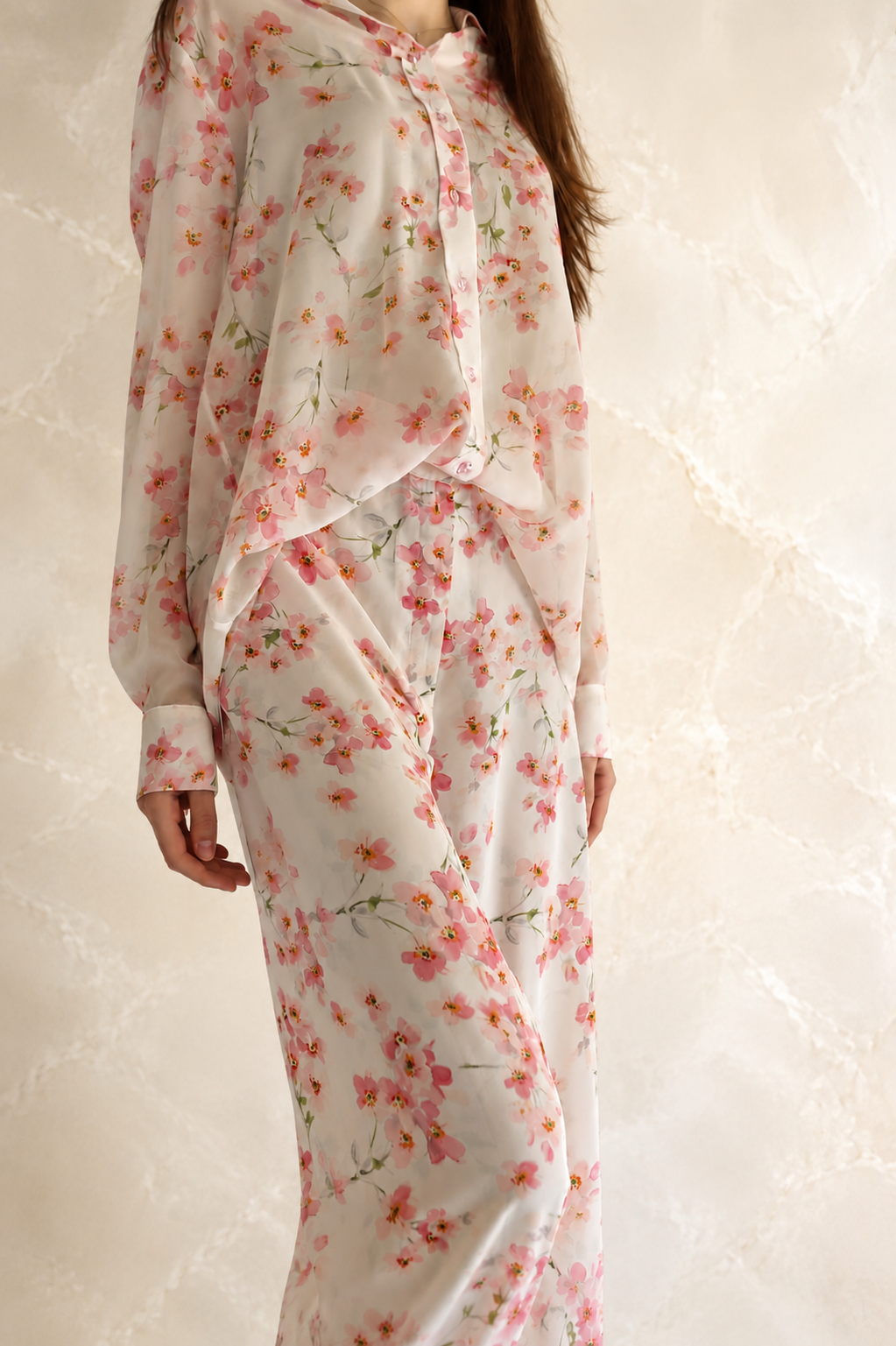 SHIRT AND PANTS FLOWERS SET