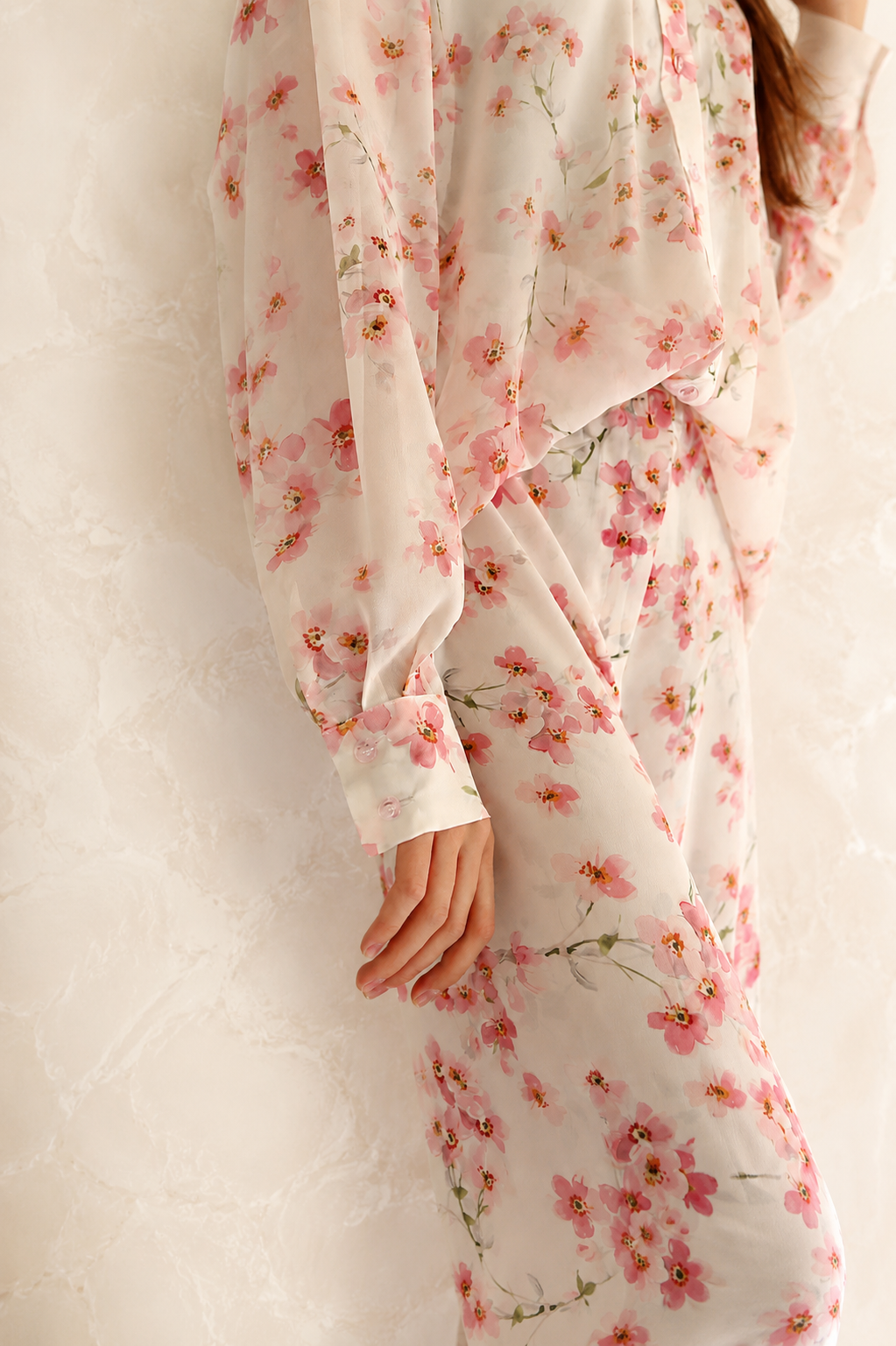 SHIRT AND PANTS FLOWERS SET