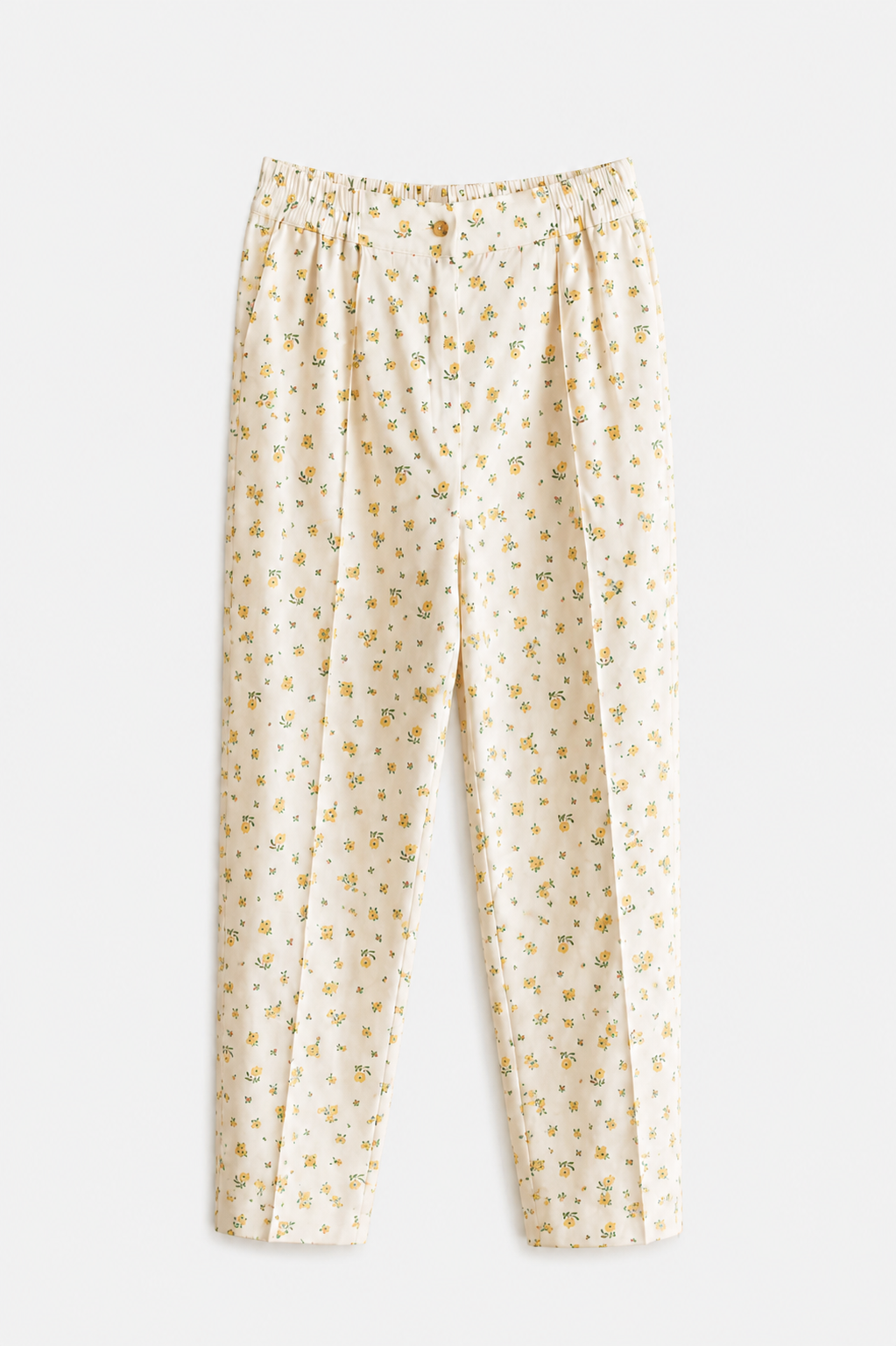 SHIRT AND PANTS WHITE FLORAL SET