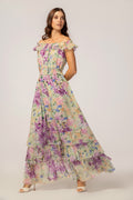 MAXI GREEN FLORAL DRESS