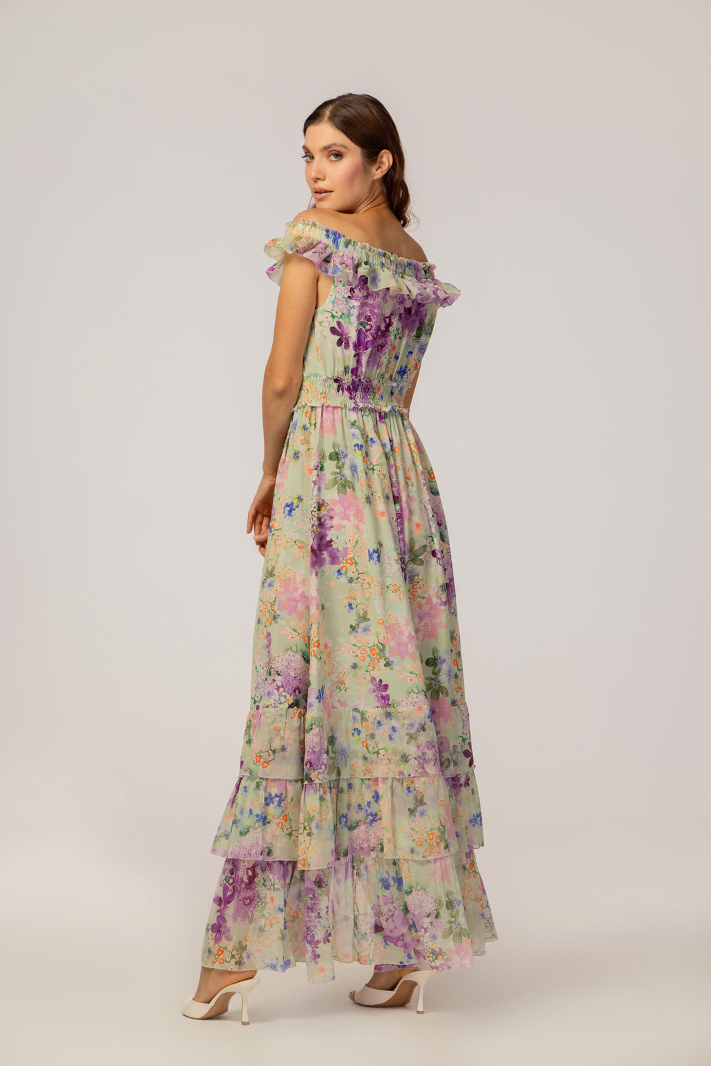 MAXI GREEN FLORAL DRESS