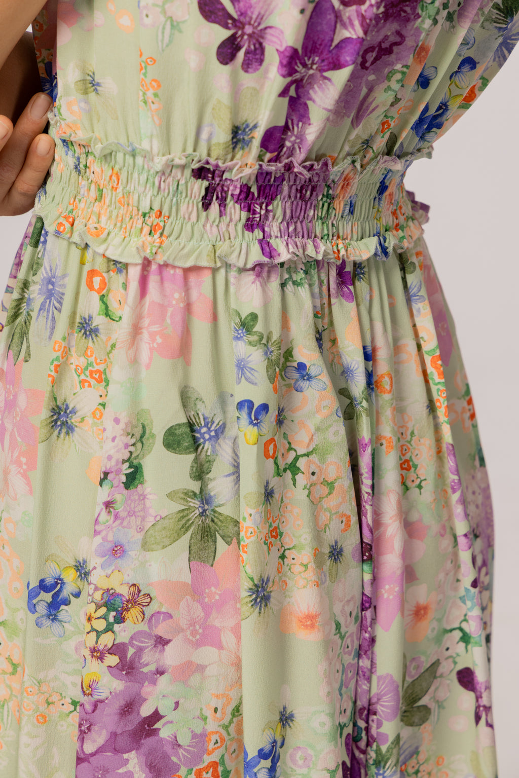MAXI GREEN FLORAL DRESS