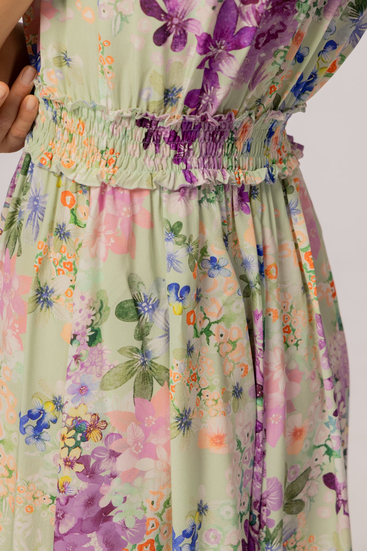 MAXI GREEN FLORAL DRESS