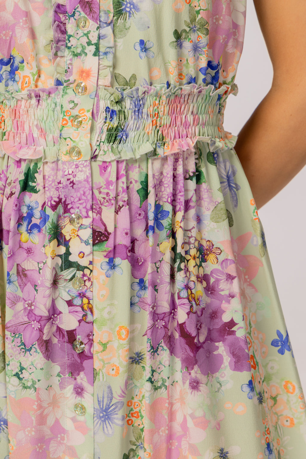 MAXI GREEN FLORAL DRESS