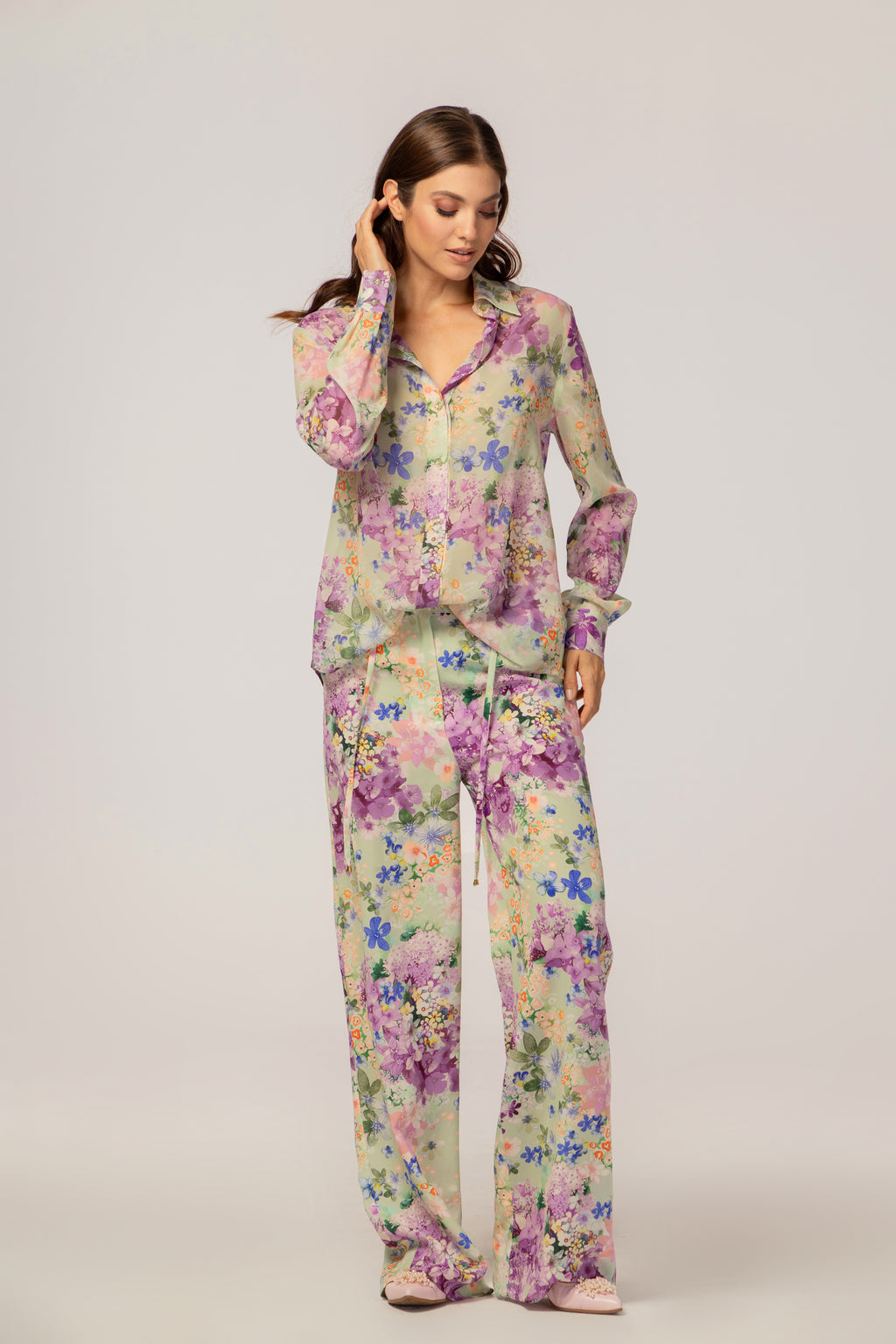 SHIRT AND PANTS FLORAL SET