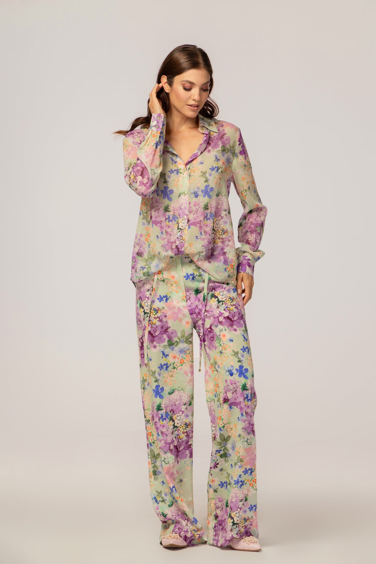 SHIRT AND PANTS FLORAL SET