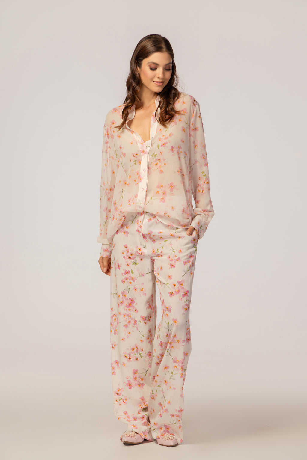 SHIRT AND PANTS FLOWERS SET