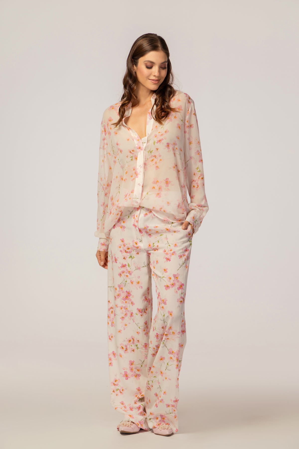 SHIRT AND PANTS FLOWERS SET
