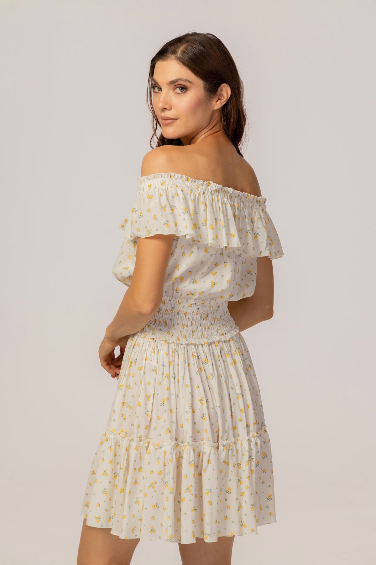 MINI WHITE FLORAL DRESS