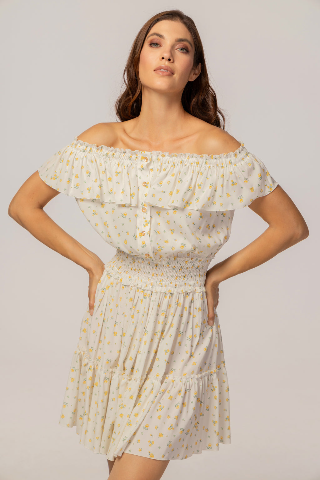 MINI WHITE FLORAL DRESS