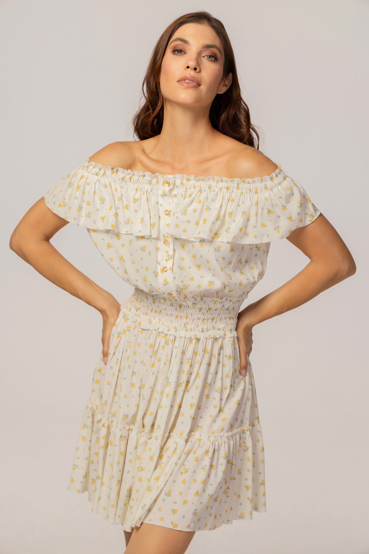 MINI WHITE FLORAL DRESS