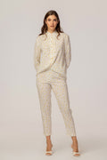 SHIRT AND PANTS WHITE FLORAL SET