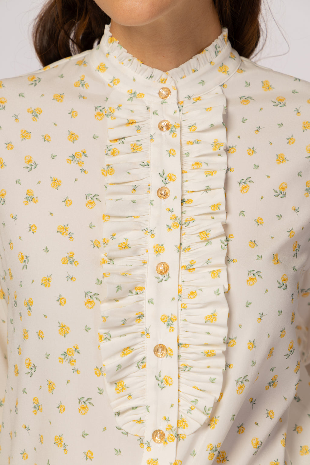 SHIRT AND PANTS WHITE FLORAL SET