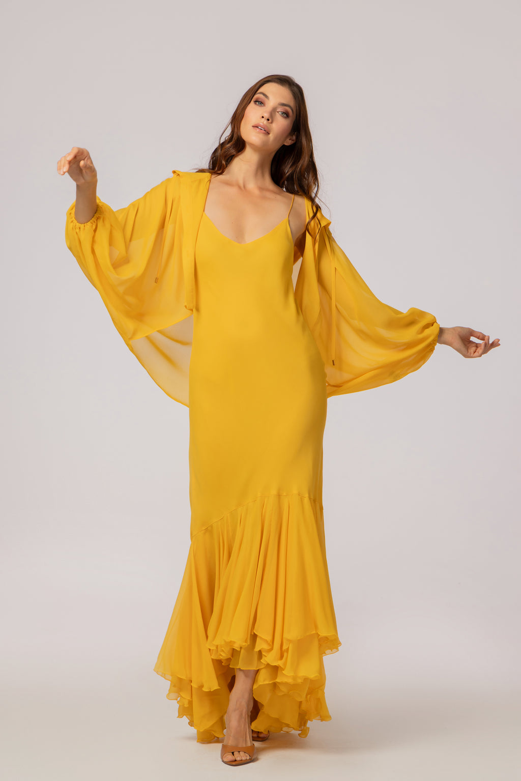 YELLOW HOODED SHIRT