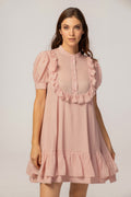 DUSTY ROSE MINI DRESS