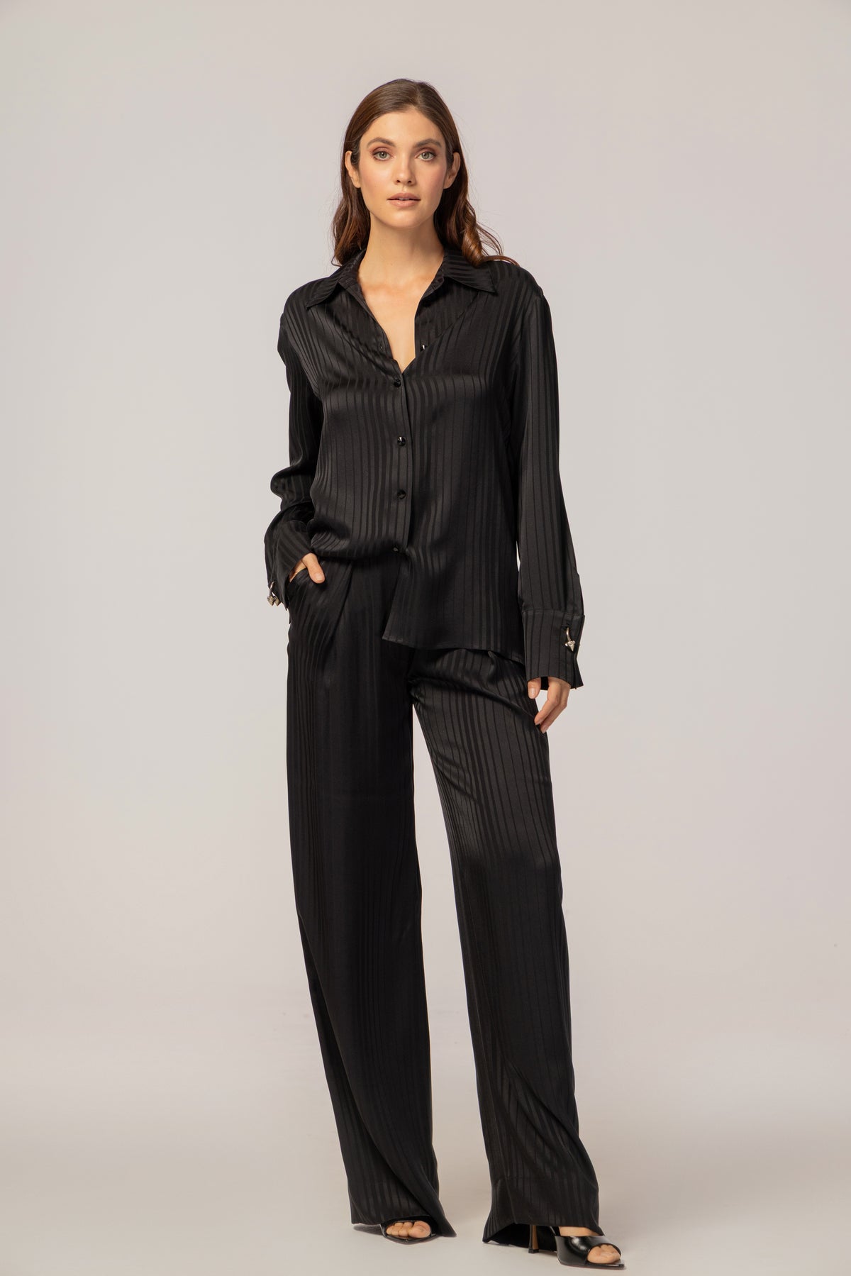 BLACK SILK  SET