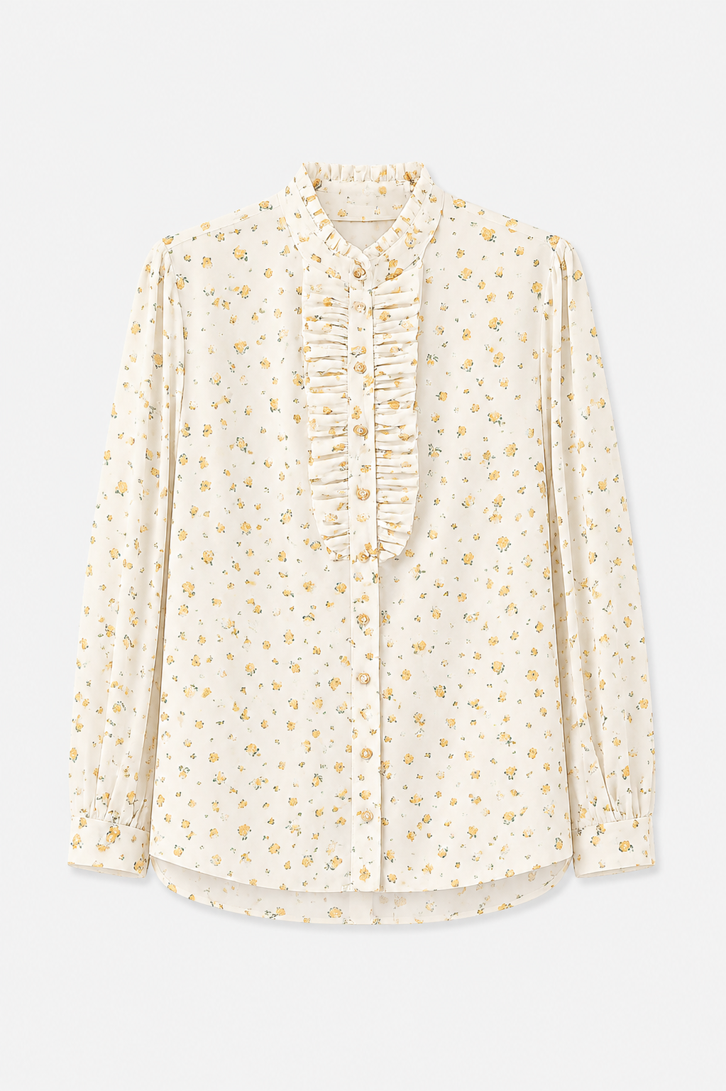 SHIRT AND PANTS WHITE FLORAL SET